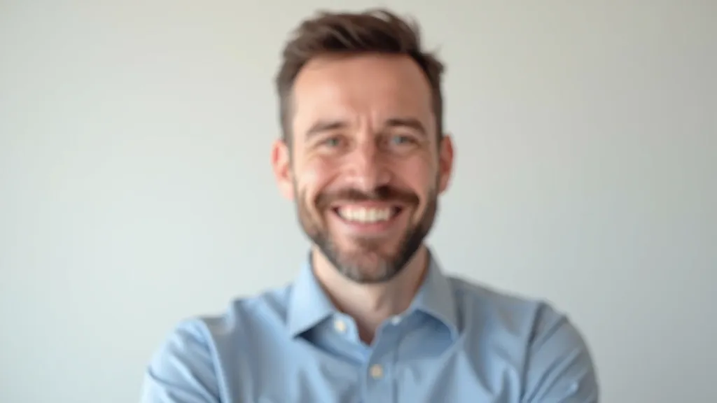 Professional portrait of man with approachable demeanor, clean studio background, upper body composition